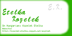 etelka kozelek business card